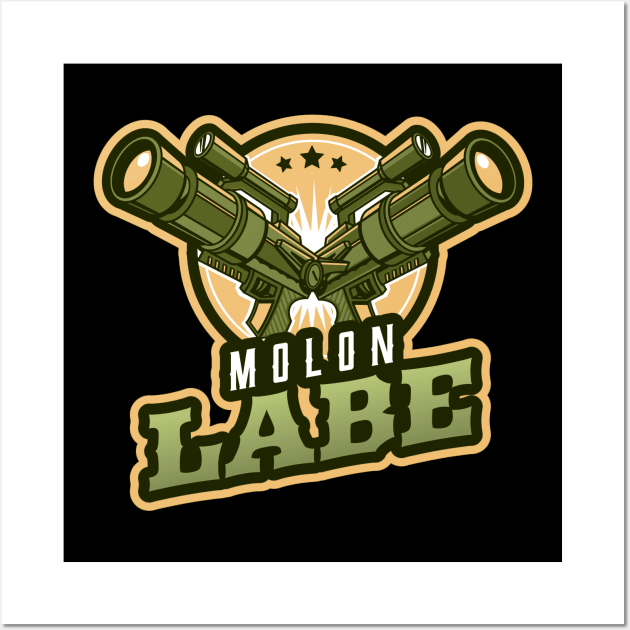 Guns with scopes | Molon Labe Wall Art by Mega Tee Store